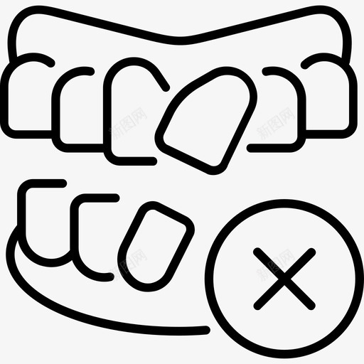 弯曲的牙齿牙科口腔图标svg_新图网 https://ixintu.com 口腔 弯曲的牙齿 牙科 牙齿