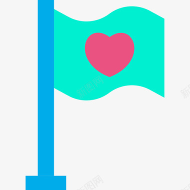 旗帜慈善55号扁平图标图标
