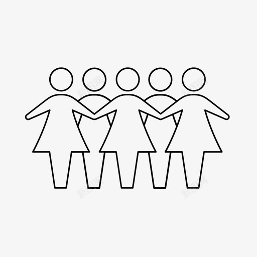 女性群体女性女性主义图标svg_新图网 https://ixintu.com 女性 女性主义 权力 群体