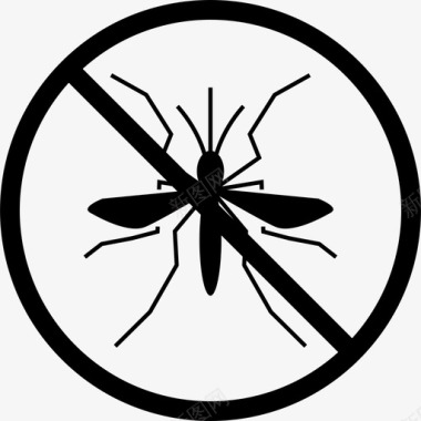 禁止蚊虫控制消灭图标图标
