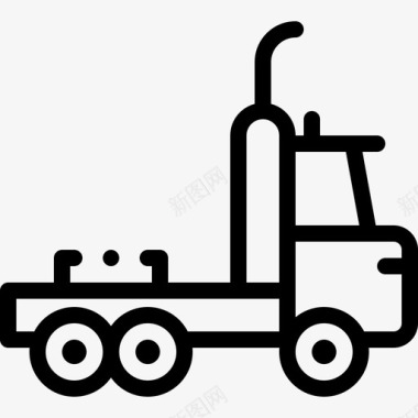 直线式卡车车辆和运输工具图标图标