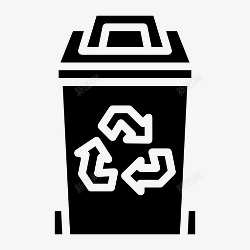 垃圾桶清洁环保图标svg_新图网 https://ixintu.com 回收 固体 垃圾 垃圾桶 清洁 环保