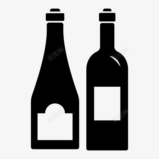 葡萄酒收藏红酒白酒图标svg_新图网 https://ixintu.com 咖啡馆 收藏 白酒 红酒 葡萄酒 酒瓶 餐厅