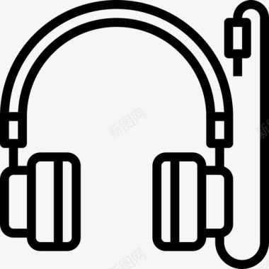 耳机音乐127线性图标图标