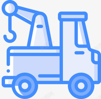 拖车救援和响应3蓝色图标图标