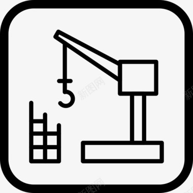 建筑起重机建筑机器图标图标