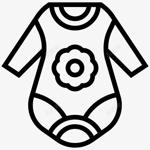 衣服婴儿连体衣图标svg_新图网 https://ixintu.com 婴儿 婴儿必需品1 柔软 衣服 连体衣
