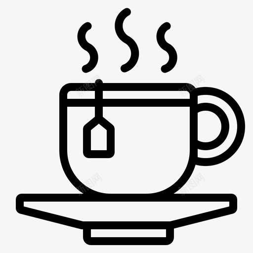 茶杯饮料热的图标svg_新图网 https://ixintu.com 有机 热的 茶杯 餐厅 饮料