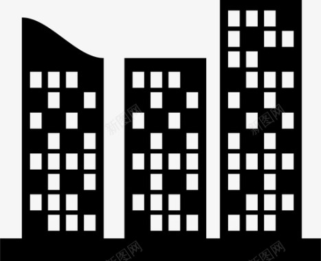 建筑城市酒店图标图标