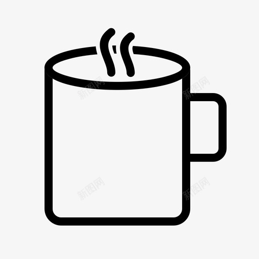 热咖啡杯子饮用设备图标svg_新图网 https://ixintu.com 厨房 咖啡 杯子 设备 饮用