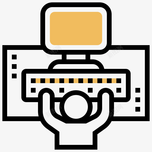 键盘计算机技术19黄影图标svg_新图网 https://ixintu.com 技术 计算机 键盘 黄影