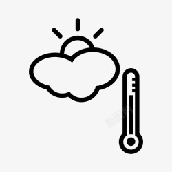 温度测量仪器温度摄氏度湿度图标高清图片