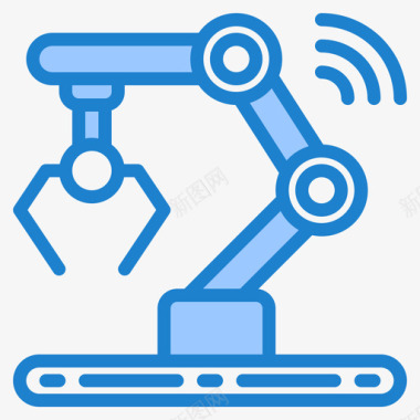 机械臂智能技术17蓝色图标图标