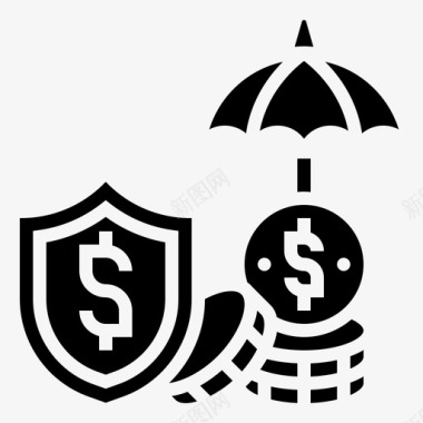 保险储蓄和投资15雕文图标图标