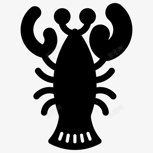 龙虾小龙虾食物图标svg_新图网 https://ixintu.com 小龙虾 海鲜 美食家 食物 餐厅 龙虾
