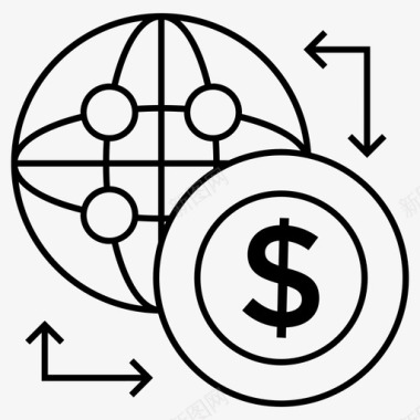 全球资金转移全球货币转移全球货币转移图标图标