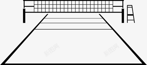 排球场排球运动员图标svg_新图网 https://ixintu.com 排球 球场 运动员