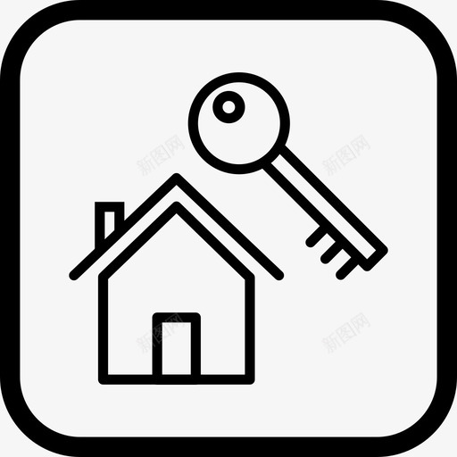 房子钥匙房子新房子图标svg_新图网 https://ixintu.com 房地产 房子 新房子 钥匙