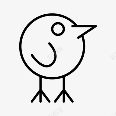 小鸟媒体社交图标图标