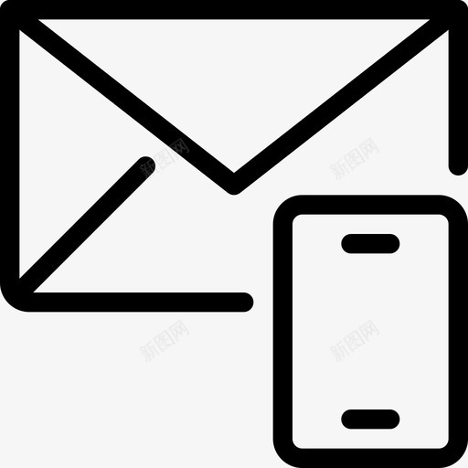 电子邮件通讯信件图标svg_新图网 https://ixintu.com 信件 信息 手机 电子邮件 通讯