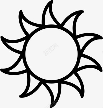 太阳白天热图标图标
