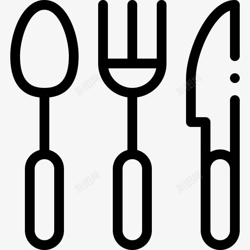 餐具夏令营11线性图标svg_新图网 https://ixintu.com 夏令营 线性 餐具