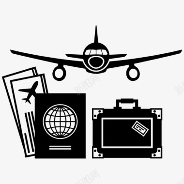 出国旅行飞机航空公司图标图标