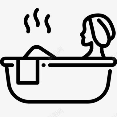 水疗浴缸热水图标图标