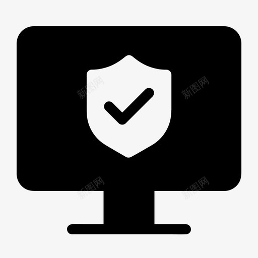 计算机验证防病毒批准图标svg_新图网 https://ixintu.com 安全 批准 计算机 防病毒 验证