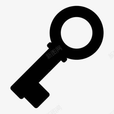 钥匙古董锁图标图标
