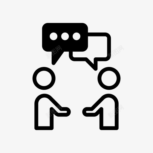 会说话的人沟通交谈图标svg_新图网 https://ixintu.com 交谈 会说话的人 会说话的人交谈 沟通 用户说话 讨论