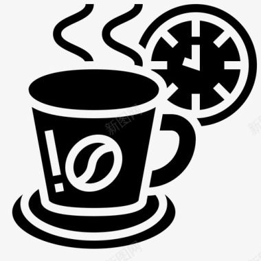 咖啡休息茶点图标图标