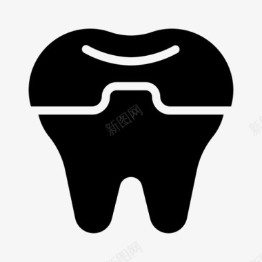 磨牙冠牙齿护理牙科治疗图标图标