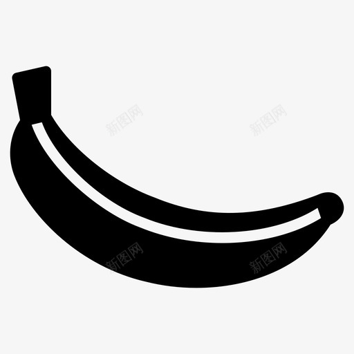香蕉吃食物图标svg_新图网 https://ixintu.com 健康 吃 水果 美食设置线字形 食物 香蕉