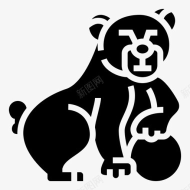 熊马戏团83雕文图标图标