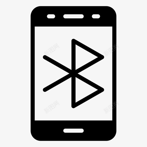 手机蓝牙技术填充图标svg_新图网 https://ixintu.com 手机蓝牙 技术填充图标