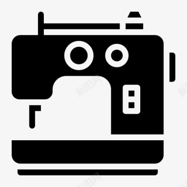 缝纫机家用电器19字形图标图标