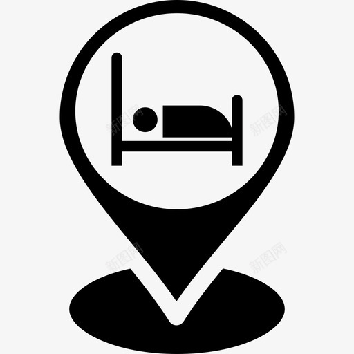 酒店位置地图针图标svg_新图网 https://ixintu.com 位置 地图针 地图针v18 旅行 酒店