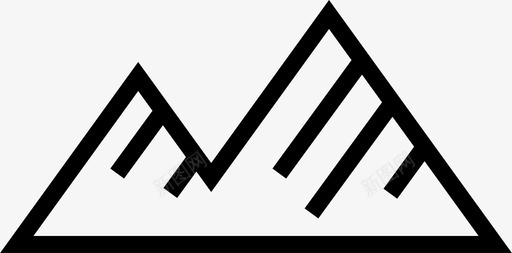 山冰川图像图标图标