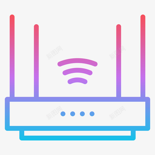 路由器家用电器18梯度图标svg_新图网 https://ixintu.com 家用电器 梯度 路由器