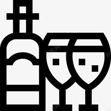 酒精饮料生日101直系图标图标