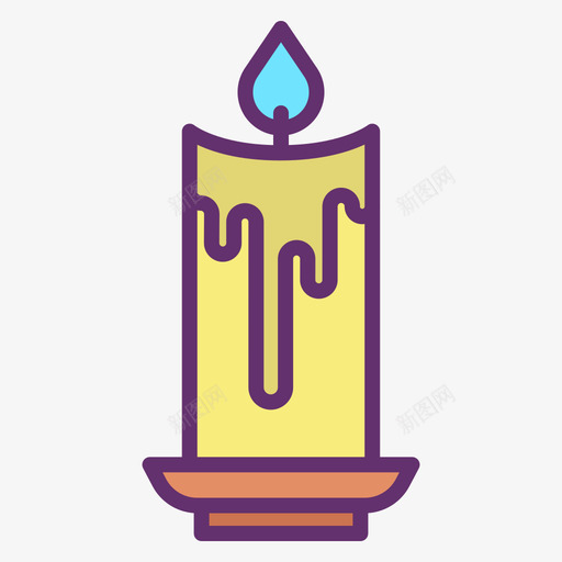 蜡烛美容和水疗12线性颜色图标svg_新图网 https://ixintu.com 水疗 线性 美容 蜡烛 颜色