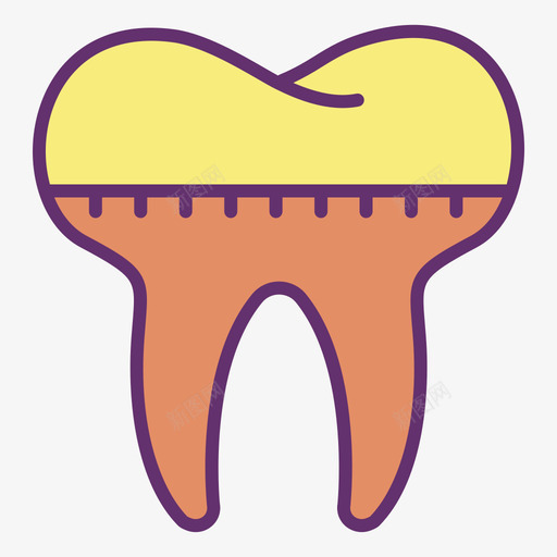 牙套40牙线性颜色图标svg_新图网 https://ixintu.com 牙套 线性 颜色