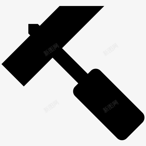 锤子黑色合法锤子图标svg_新图网 https://ixintu.com 公共 合法 图标 工具 网络 轮廓 锤子 黑色
