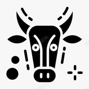 牛农场动物哺乳动物图标图标