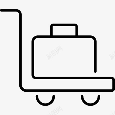 行李物品手推车图标图标