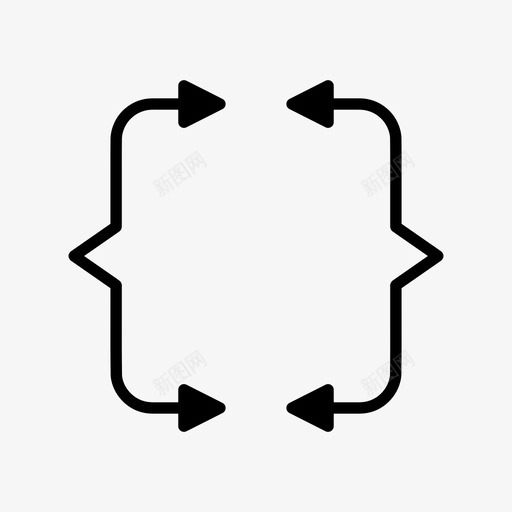 括号箭头方向图标svg_新图网 https://ixintu.com 导航 括号 方向 箭头 粗体