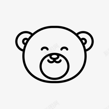 熊动物化身图标图标