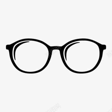 圆眼镜眼镜墨镜图标图标