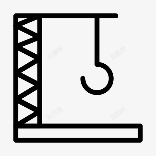 建筑起重机重型图标svg_新图网 https://ixintu.com 建筑 房地产 机械 概述 起重机 重型